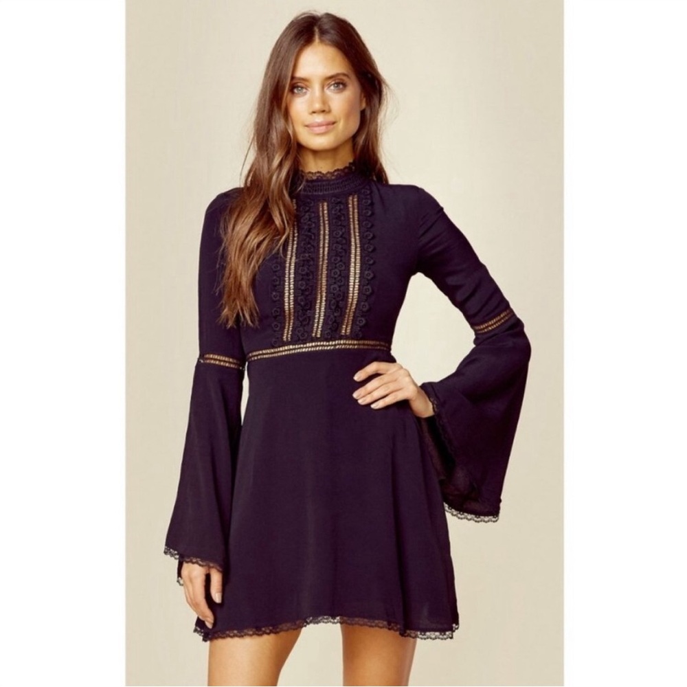 For love & Lemons | Black Willow Mini Bell Dress